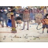 GALIEN LALOUE Eugène Peinture Française 20è siècle Paris le Pavillon Français à l’Exposition Universelle de 1900 Gouache Signée ​​​​​​​Certificat 19