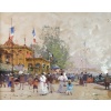 GALIEN LALOUE Eugène Peinture Française 20è siècle Paris le Pavillon Français à l’Exposition Universelle de 1900 Gouache Signée ​​​​​​​Certificat 27