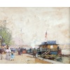 GALIEN LALOUE Eugène Peinture Française 20è siècle Paris le Pavillon Français à l’Exposition Universelle de 1900 Gouache Signée ​​​​​​​Certificat 28