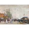 GALIEN LALOUE Eugène Peinture Française 20è siècle Paris le Pavillon Français à l’Exposition Universelle de 1900 Gouache Signée ​​​​​​​Certificat 22