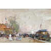 GALIEN LALOUE Eugène Peinture Française 20è siècle Paris le Pavillon Français à l’Exposition Universelle de 1900 Gouache Signée ​​​​​​​Certificat 21