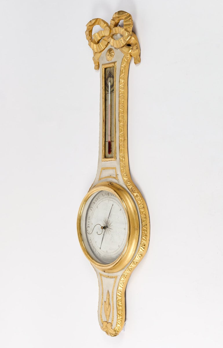 Le Marché Biron - Baromètre-thermomètre d'époque Louis XVI (1774 - 1793).