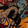 Tapis, ou tapisserie, inspiré par Picabia. Travail contemporain 10