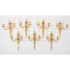 Suite de sept appliques de style Louis XVI. 9