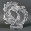 1953 Marc Lalique – Sculpture Deux Poissons Cristal Blanc 9