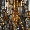 Lustre cage aux perles en bronze doré à pampilles de style Louis XVI, XIXe 18