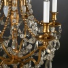 Lustre cage aux perles en bronze doré à pampilles de style Louis XVI, XIXe 20