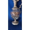 Un carafon(aiguière) en cristal. Monture métal argenté, Napoléon III 12