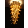 Lustre long en verre de Murano doré en forme de palmier 15