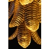 Lustre long en verre de Murano doré en forme de palmier 24
