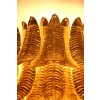 Lustre long en verre de Murano doré en forme de palmier 25