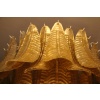 Lustre long en verre de Murano doré en forme de palmier 17
