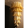 Lustre long en verre de Murano doré en forme de palmier 20