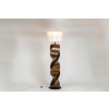 Pied de lampe en bois, sculptural. Années 1980 14