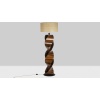 Pied de lampe en bois, sculptural. Années 1980 17