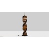 Pied de lampe en bois, sculptural. Années 1980 21