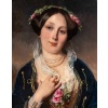 Henri-Guillaume Schlesinger (1814-1893) – Portrait d’une élégante Dame, huile sur panneau vers 1849 16