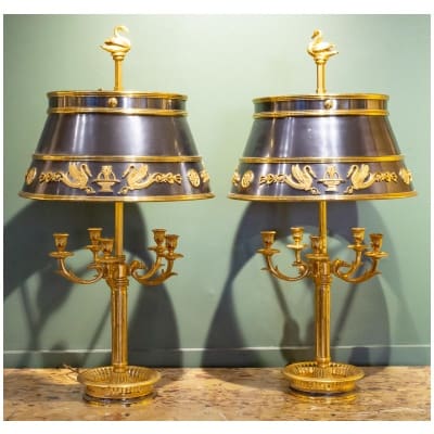 Lampe de Bureau pour Bouteille d'Eau Antique en Bronze Doré en vente sur  Pamono