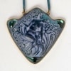 1913 René Lalique – Collier Pendentif Femme Dans Les Fleurs Verre Bleu Electrique 11