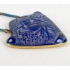 1913 René Lalique – Collier Pendentif Femme Dans Les Fleurs Verre Bleu Electrique 16