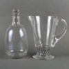 1926 René Lalique – Carafe Et Broc Pichet Saint Nabor Verre Blanc Emaillé Noir 9