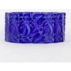 1928 René Lalique – Bracelet Art Déco Sophora Verre Bleu Cobalt Patiné Blanc 7