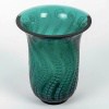 1921 René Lalique – Vase Méduse Verre Vert Emeraude Patiné Blanc 10