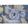 Toile peinte représentant des koalas. Travail contemporain. 13