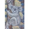 Toile peinte représentant des koalas. Travail contemporain. 15