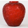 René Lalique : Vase “perruches”, Teinté Rouge 11