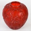 René Lalique : Vase “perruches”, Teinté Rouge 12