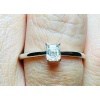 Bague Sertie Diamant Rectangle, Or 18 Carat 18