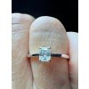 Bague Sertie Diamant Rectangle, Or 18 Carat 14