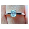 Bague Sertie Diamant Rectangle, Or 18 Carat 11