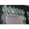 Grands miroirs en bloc de verre de Murano vert d’eau, taillé en facettes 25