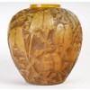 1919 René Lalique – Vase Perruches Verre Butterscotch Patiné Sépia 9