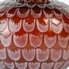 1930 René Lalique – Vase Grenade Verre Rouge Ambré Patiné Blanc 11