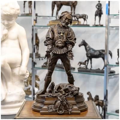 Sculpture – “Sont Ils Gentis” , Alfred Barye (1839-1895) – Bronze