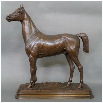 Sculpture – Cheval Pur-Sang “KAOLIN” , Alfred Dubucand (1828 – 1894) – Bronze
