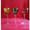 3 grands verres Roemer de couleurs Saint Louis modèle Vic 7