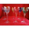 Ensemble de 6 grands verres de couleurs Roemer cristallerie de Lorraine 8