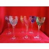 Ensemble de 6 grands verres de couleurs Roemer cristallerie de Lorraine 7