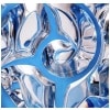 Cristal Lalique ,Vase “tourbillon “Emaillé Bleu.” 11