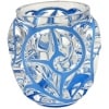 Cristal Lalique ,Vase “tourbillon “Emaillé Bleu.” 9