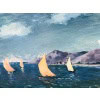 COSSON Marcel Peinture 20è siècle Voiliers en bord de mer Huile sur panneau signée Certificat d’authenticité. 16