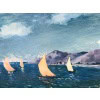 COSSON Marcel Peinture 20è siècle Voiliers en bord de mer Huile sur panneau signée Certificat d’authenticité. 22