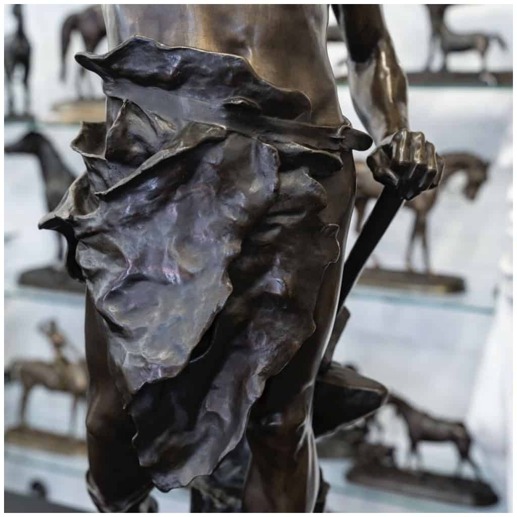 Sculpture – Le Travail , Eugène Marioton (1857-1933) – Bronze 13