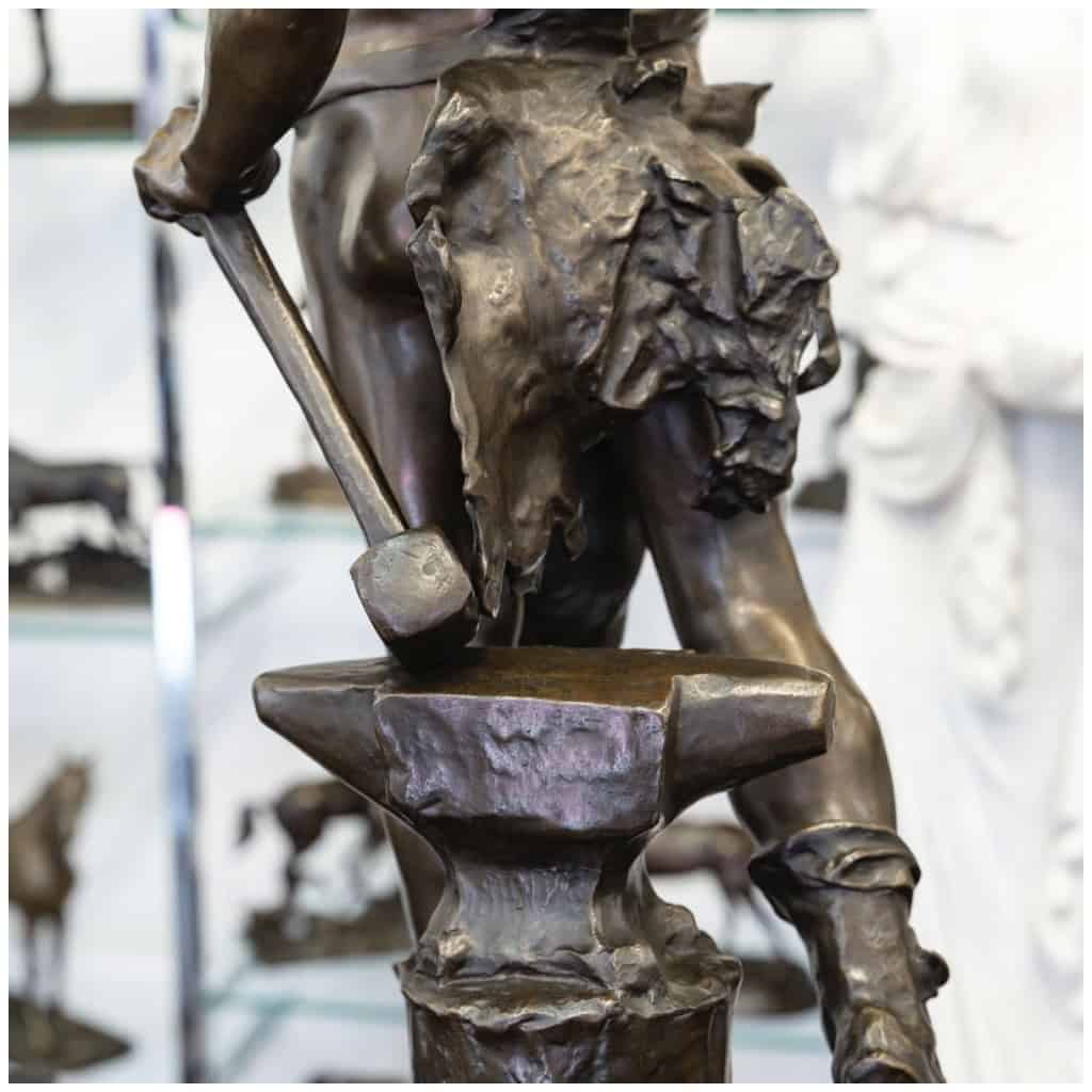 Sculpture – Le Travail , Eugène Marioton (1857-1933) – Bronze 10