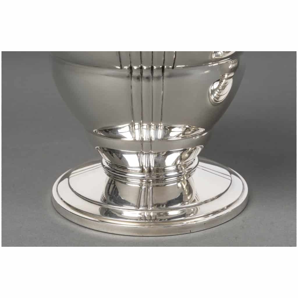 RAVINET D’ENFERT – PAIRE DE VASES EN ARGENT MASSIF EPOQUE ART DECO 7