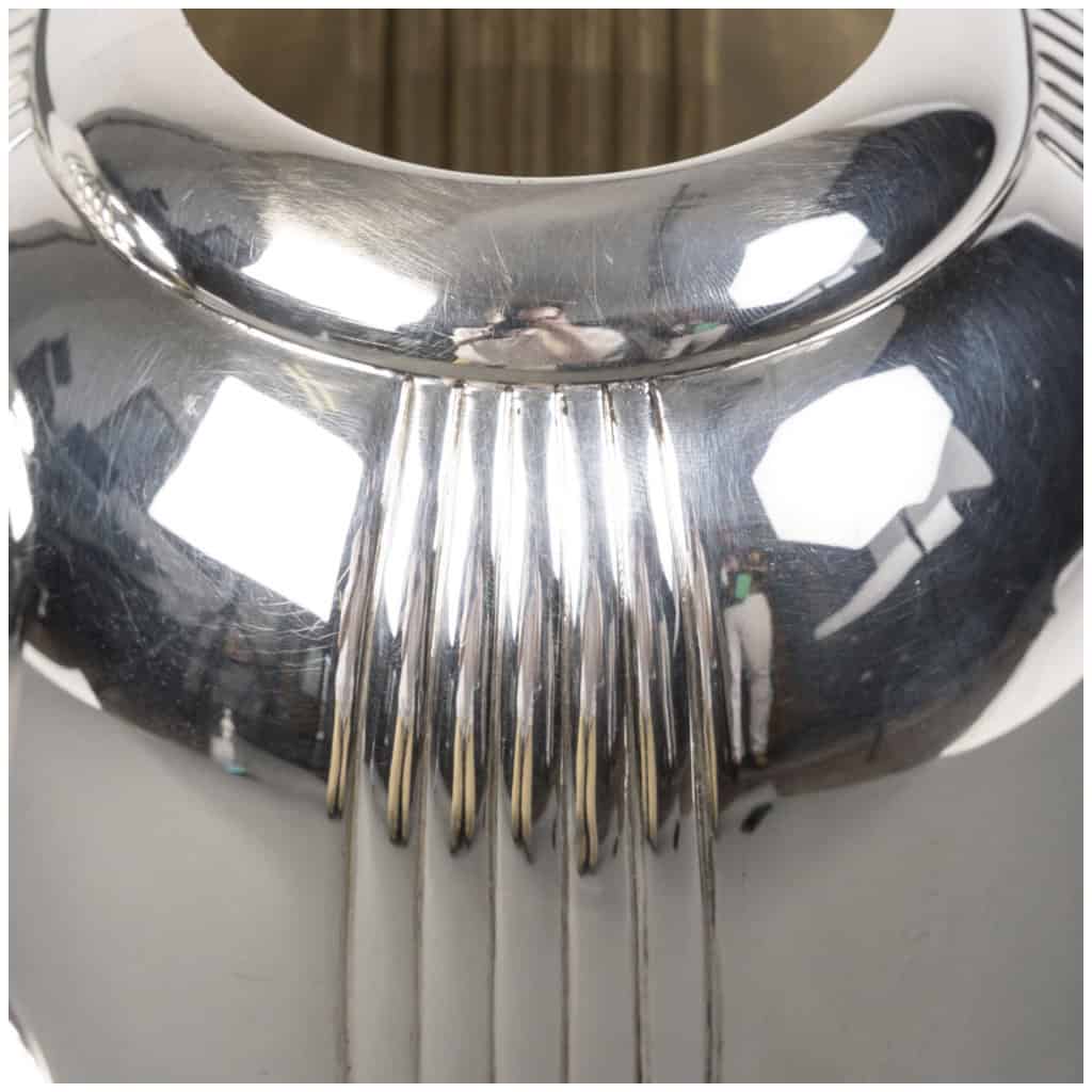 RAVINET D’ENFERT – PAIRE DE VASES EN ARGENT MASSIF EPOQUE ART DECO 9